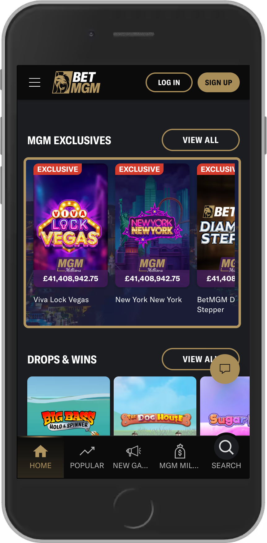 BetMGM MGM Exclusives on mobile